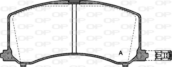 OPEN PARTS Piduriklotsi komplekt,ketaspidur BPA0595.02